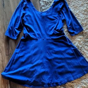 Royal Blue Stretchy Skater Dress